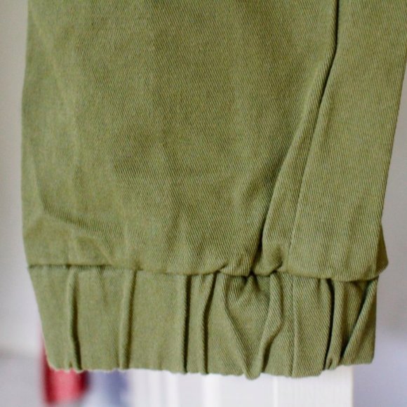Emory Park Olive Army Green Elastic Overalls Small - Picture 6 of 6